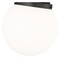 Z-Lite Calhoun Flush Mount, 1-Light, 13 In.W x 14 In.H, Matte Black/White Opal 7505F13-MB - alternate 7
